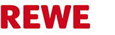 Das Logo von REWE in kräftigem Rot, das auf einem weißen Hintergrund prangt, strahlt Frische und Energie aus.